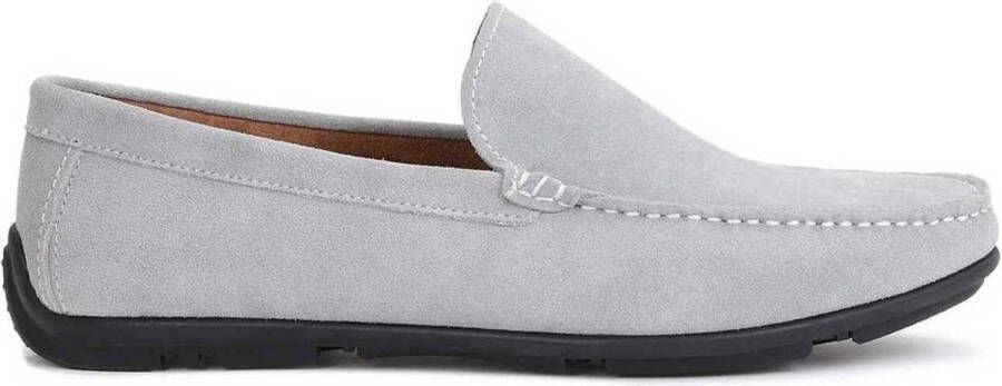 Kazar Mocassins en daim gris sur une semelle confortable