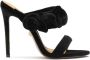 Kazar Sandalettes met hak versierd met 3D-rozen Black Dames - Thumbnail 1
