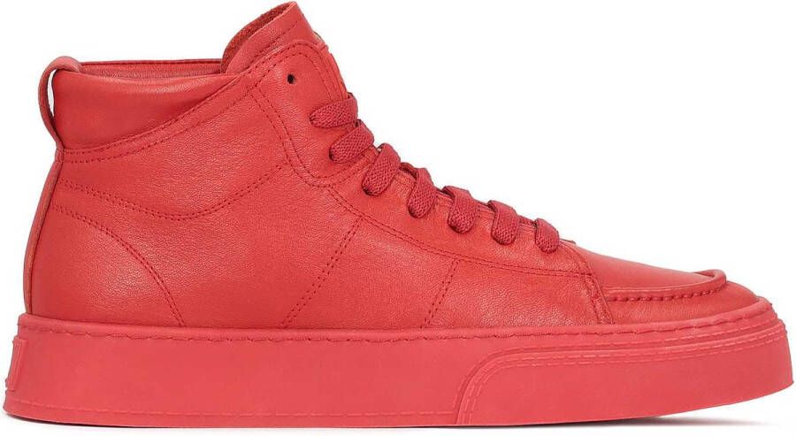 Kazar Rode Leren High-Top Sneakers Red Heren