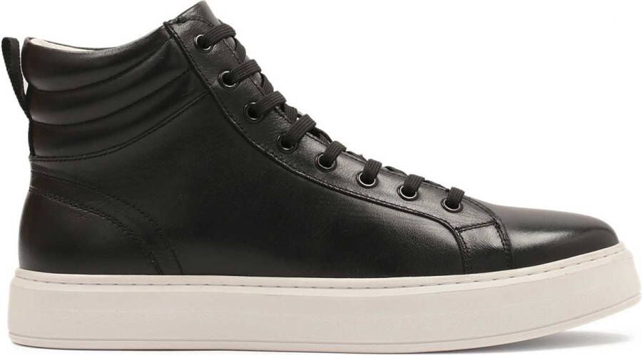 Kazar Heren sneakers van zwart leer in een moderne stijl