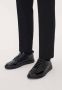 Kazar Heren sneakers van zwart leer met elegante inzetstukken - Thumbnail 1