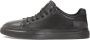 Kazar Zwarte leren sneakers met monograminzetten Black Heren - Thumbnail 1