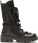 Kazar Hoge leren veterschoenen Black Dames - Thumbnail 1