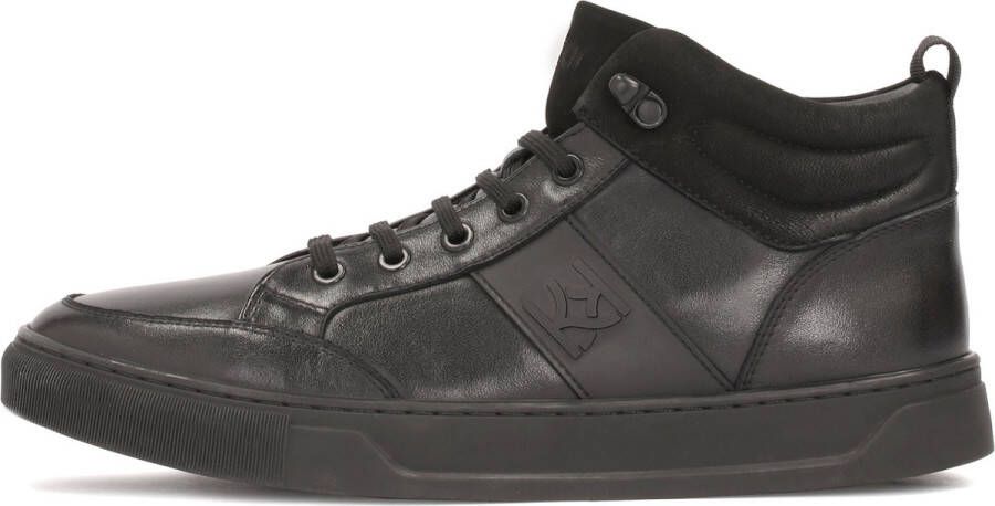 Kazar Hoge heren sneakers met vetersluiting en monogram