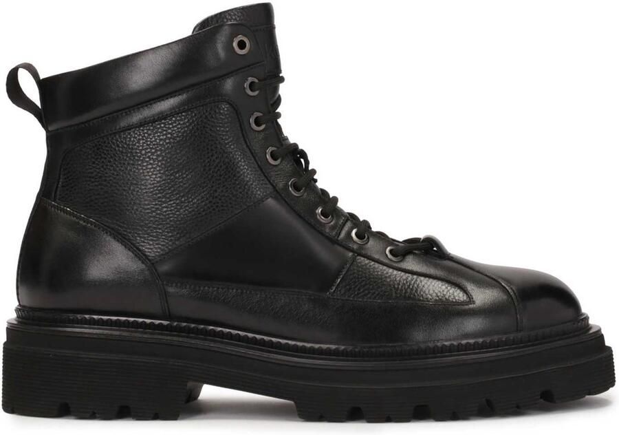 Kazar All-purpose black boots on a treaded sole