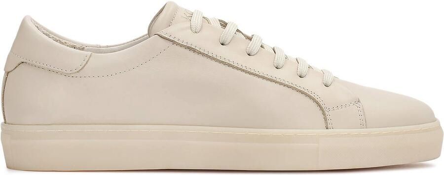 Kazar Beige leather men's sneakers in smart casual style