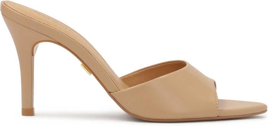 Kazar Beige mules with pointed toes