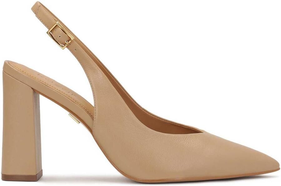 Kazar Beige pumps met blootgestelde hakken.Dit product valt klein uit.