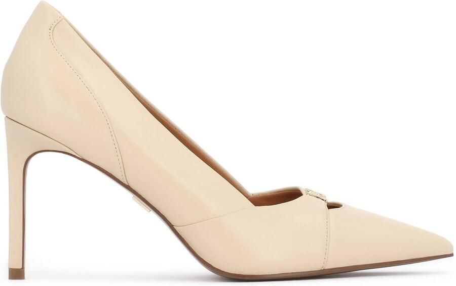 Kazar Beige pumps with subtle monogram detailing