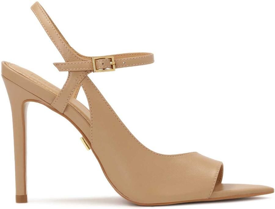 Kazar Beige sandalen met uitgesneden bovenkant