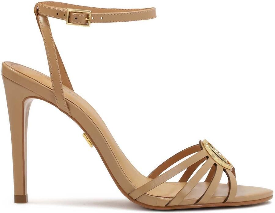 Kazar Beige sandals with metal monogram