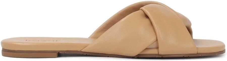 Kazar Beige slides with soft straps