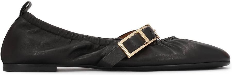 Kazar Black ballerinas with elastic around the upper