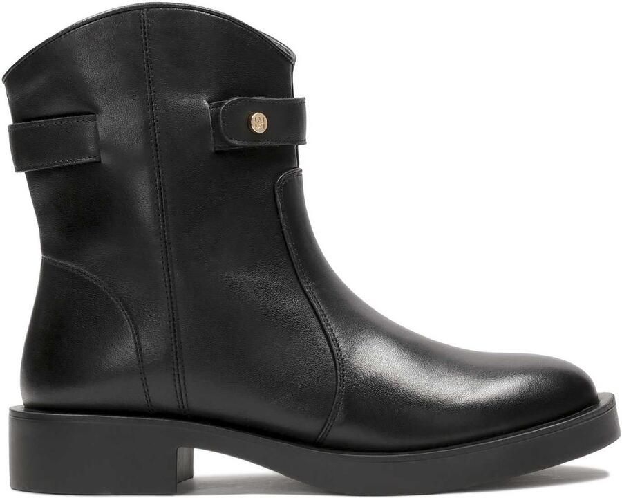 Kazar Black boots on a flat sole