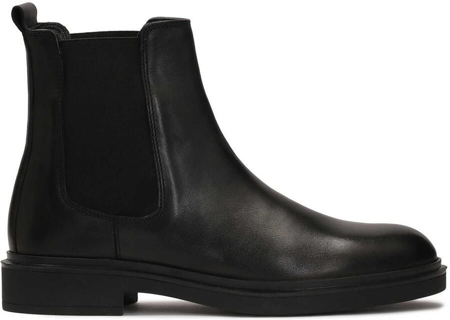 Kazar Zwarte instappers in glad leer Black Heren