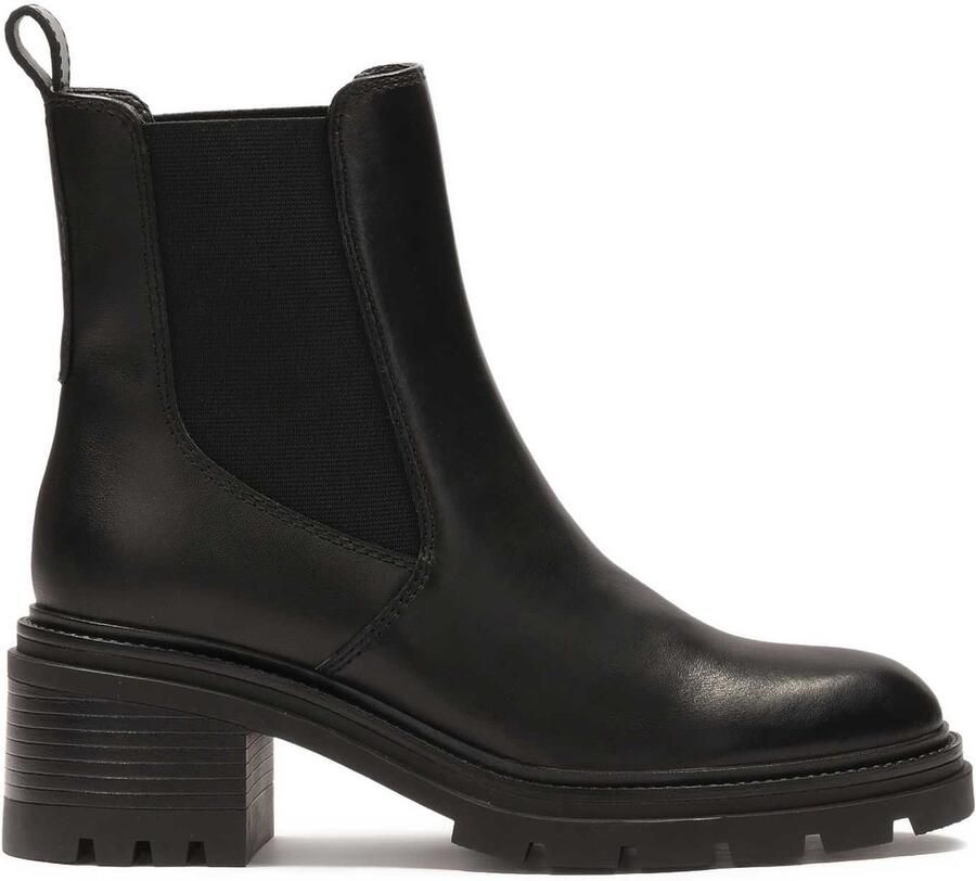 Kazar Zwarte Chelsea-laarzen met brede hakken.Dit product valt klein uit.