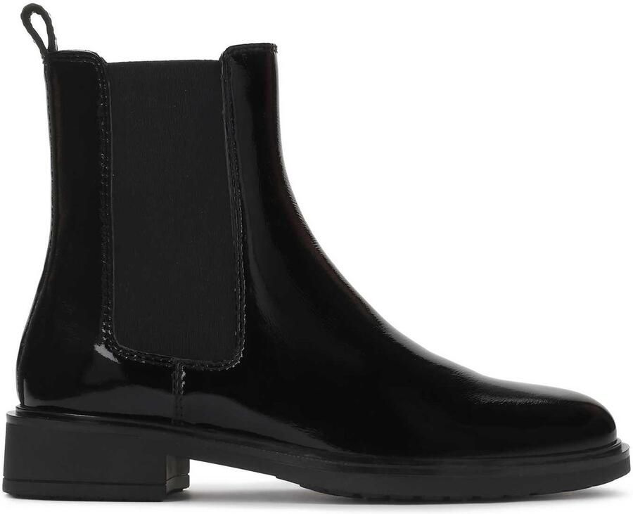 Kazar Zwarte kreukel-effect pantoffels Black Dames