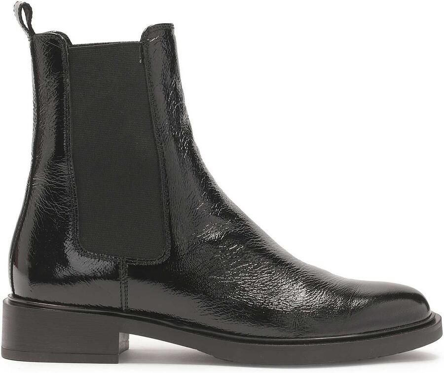 Kazar Zwarte kreukel-effect pantoffels Black Dames