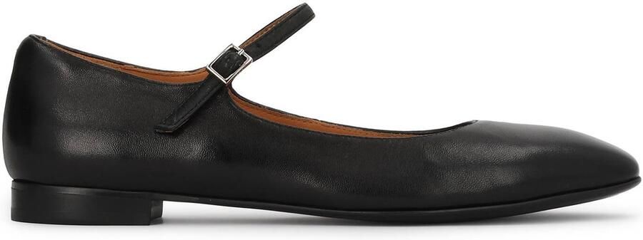 Kazar Zwarte platte pumps met bandje