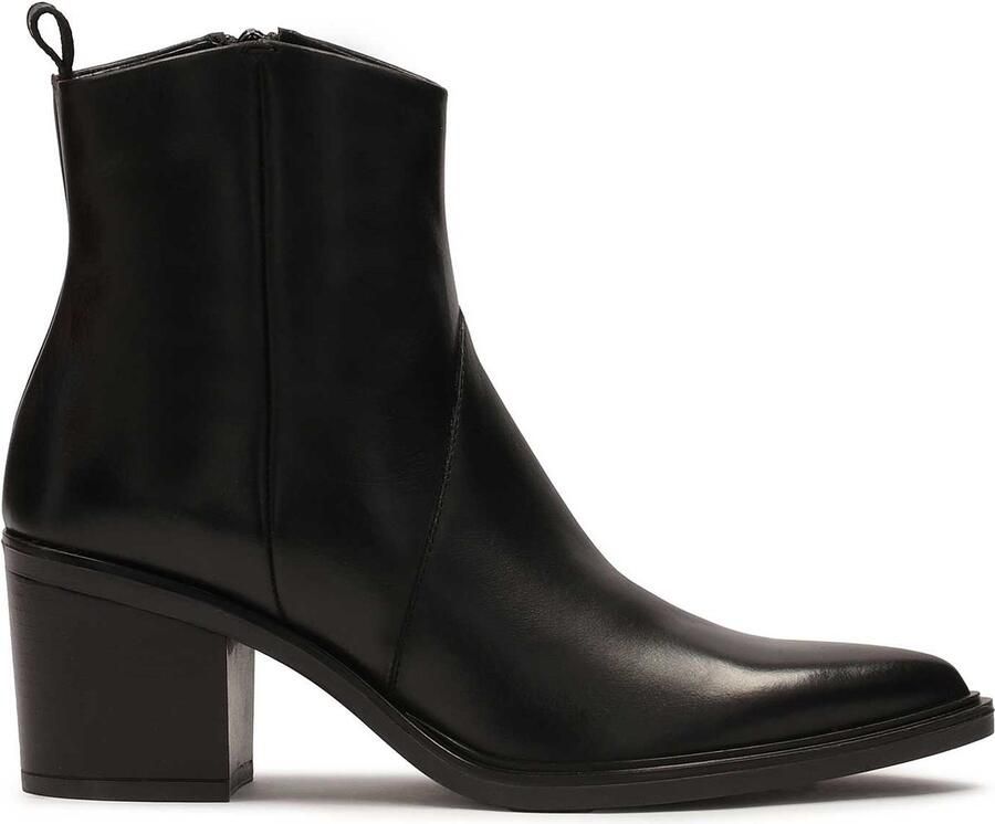 Kazar Black leather boots in cowboy style