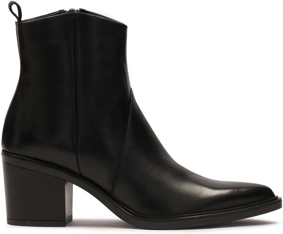 Kazar Black leather boots in cowboy style