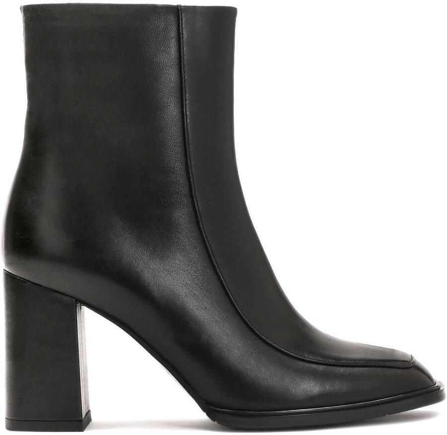 Kazar Zwarte leren laarzen met vierkante neus