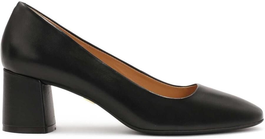 Kazar Black leather pumps without embellishments