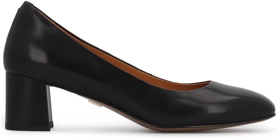 Kazar Black minimalist leather pumps