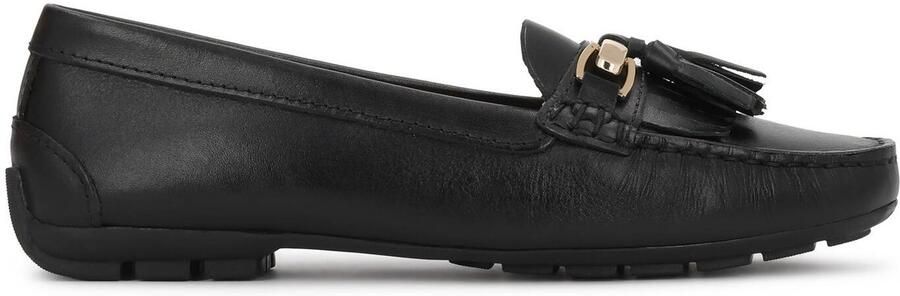 Kazar Zwarte mocassins van natuurlijk leer met sluitingen