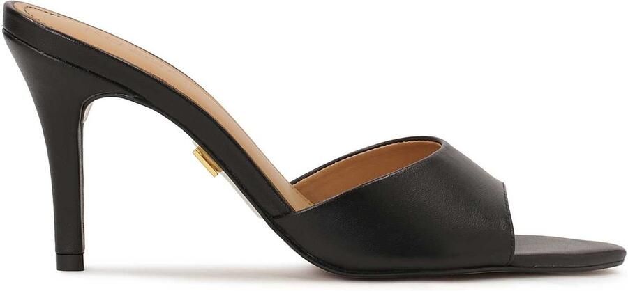 Kazar Black mules with a wide strap