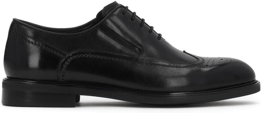 Kazar Black oxfords with openwork embellishment Brogues