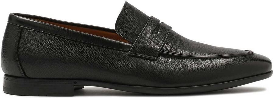 Kazar Zwarte erwtenleren loafers