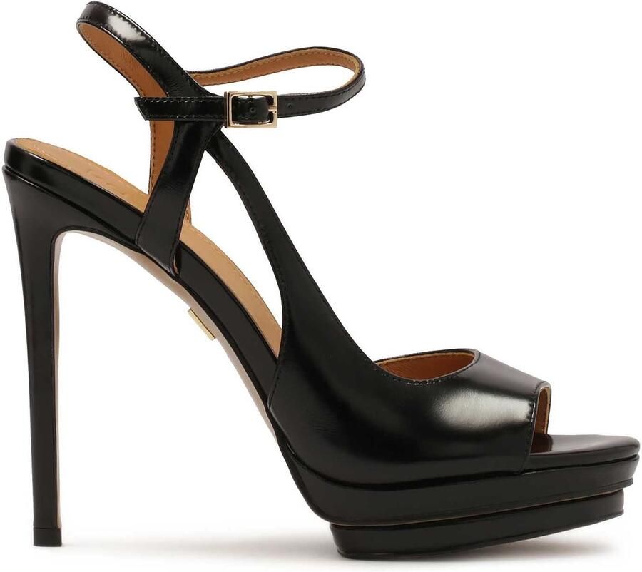 Kazar Black platform and stiletto sandals