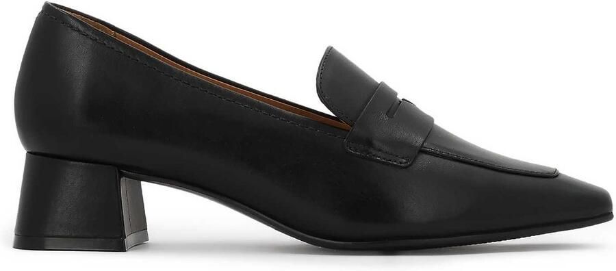 Kazar Zwarte pumps met een brede lage hak