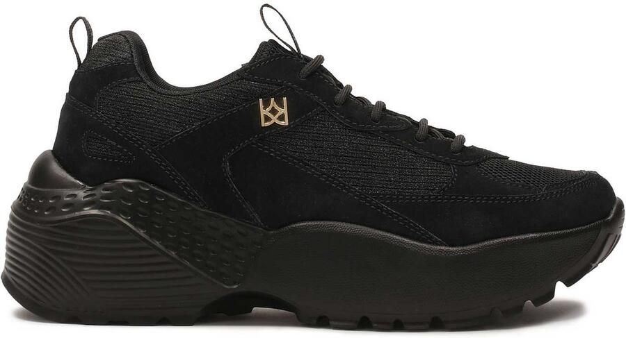 Kazar Black sneakers on a solid sole