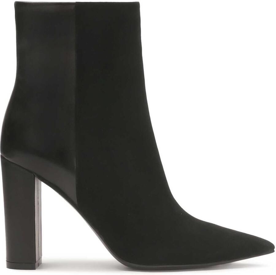 Kazar Black suede and smooth leather boots