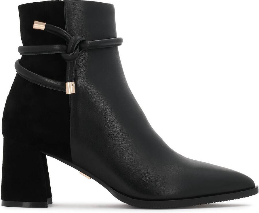 Kazar Black suede and smooth leather boots