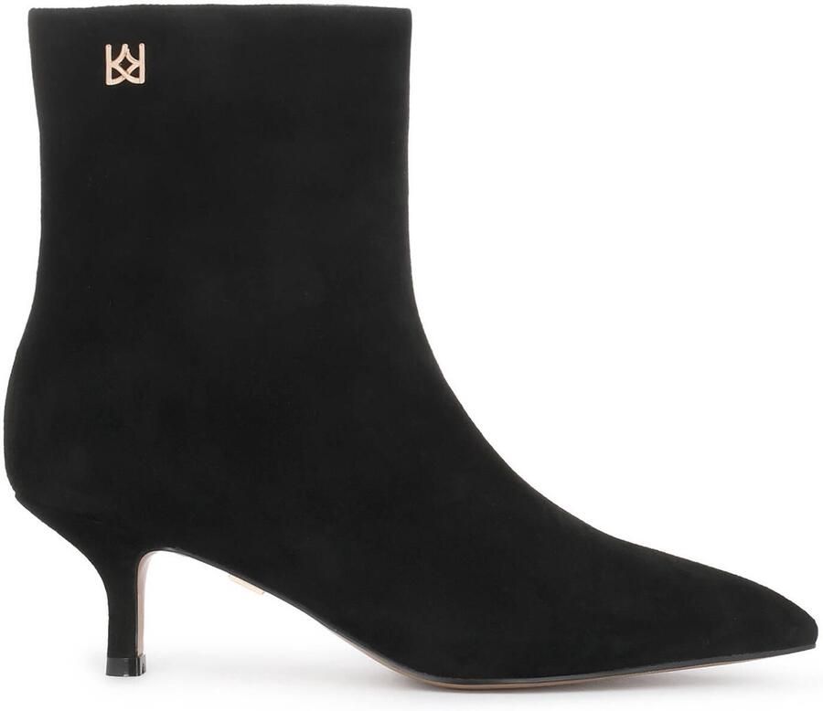 Kazar Black suede monogrammed boots from