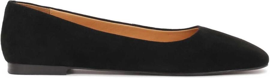 Kazar Black suede pumps with square front