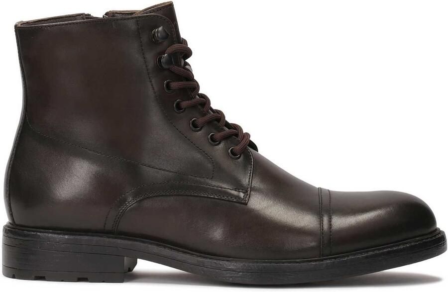 Kazar Brown boots with stitching on the nose