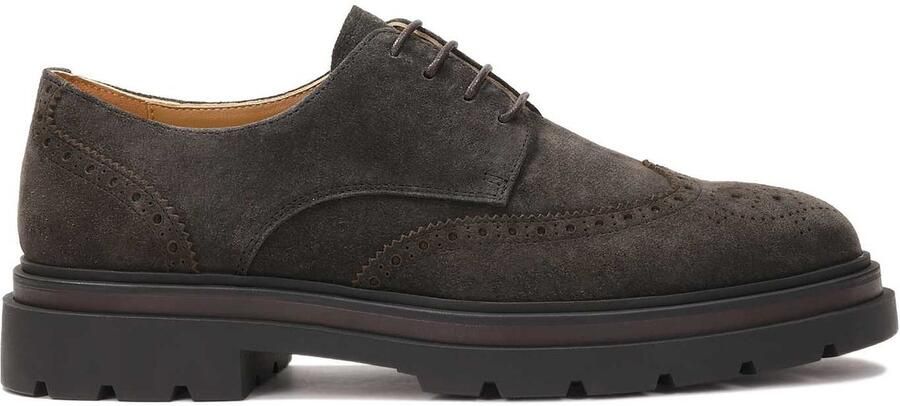 Kazar Brown derby shoes with rosette decoration