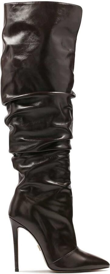Kazar Brown high over-the-knee boots