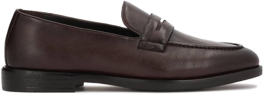Kazar Brown leather men's loafers