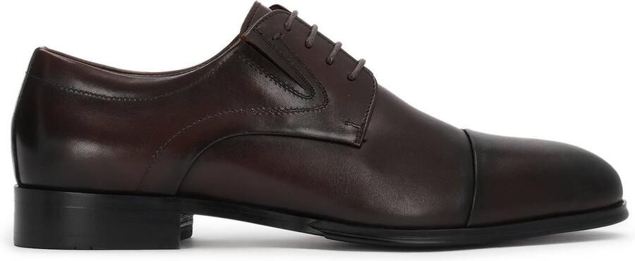 Kazar Brown leather toe cap toe derby shoes