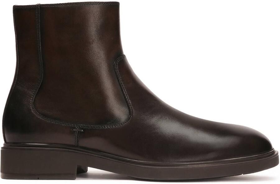 Kazar Brown leather zip-up boots