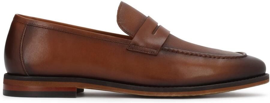 Kazar Brown loafers with embellished upper