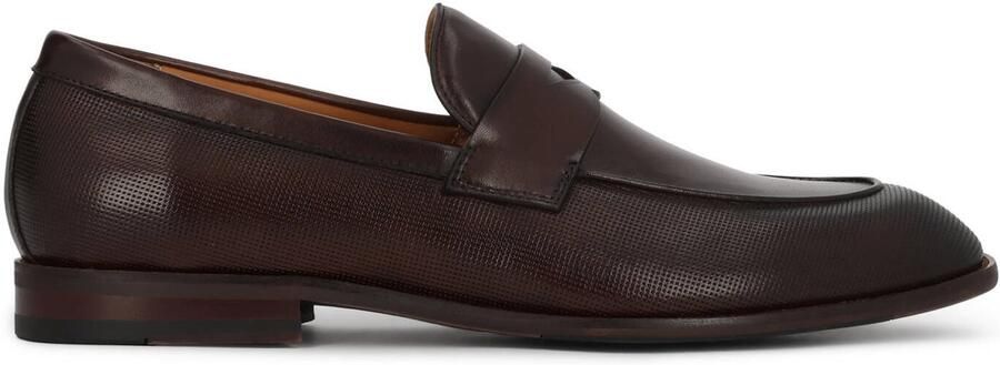 Kazar Brown loafers with embellished upper