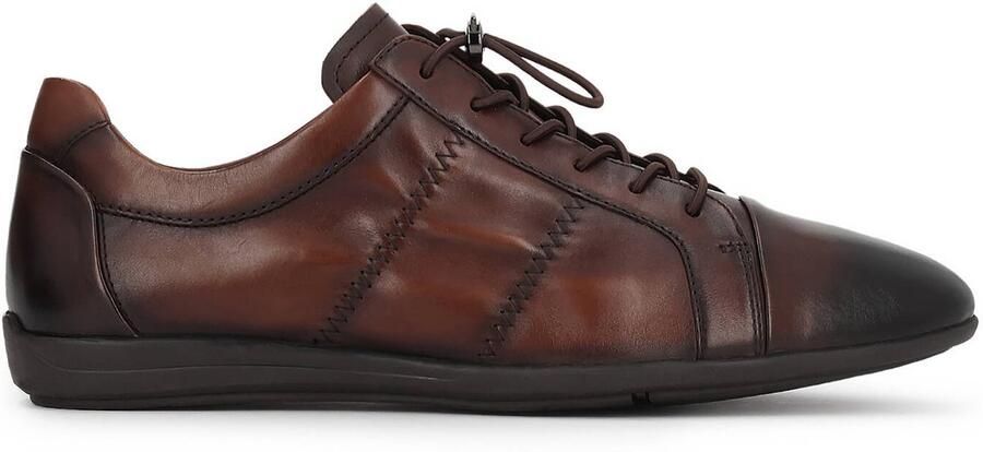 Kazar Brown men's leather shoes with shaded upper