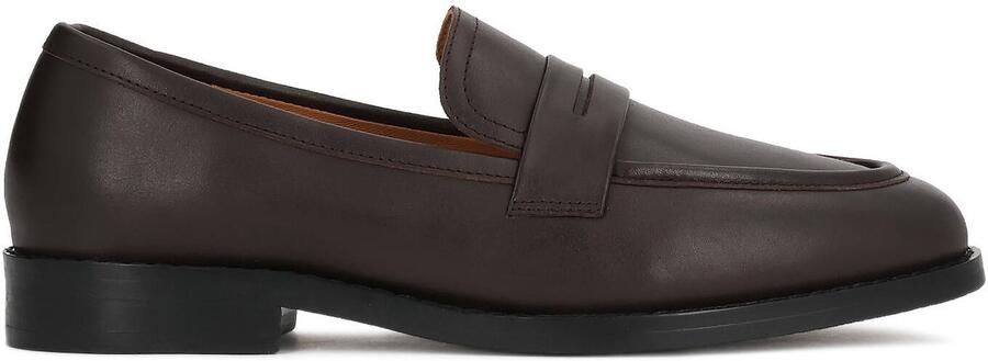 Kazar Brown slip-on leather shoes