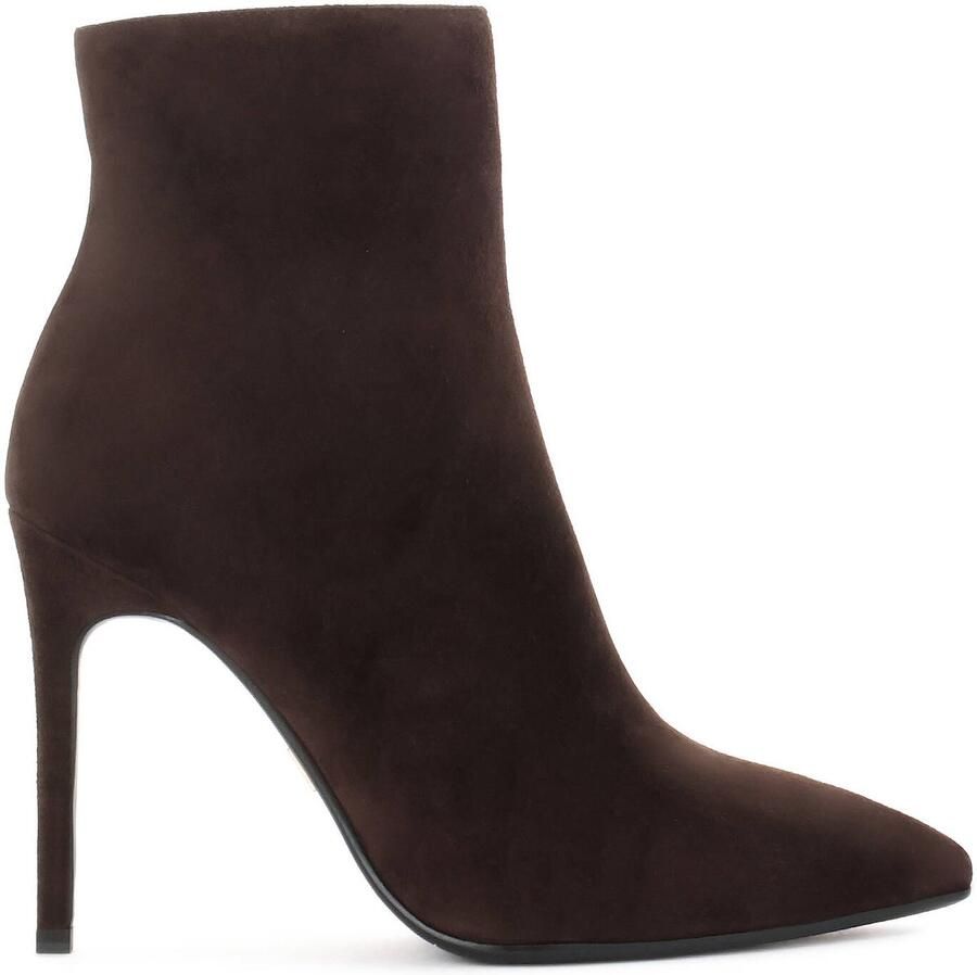 Kazar Brown suede boots with a slender heel